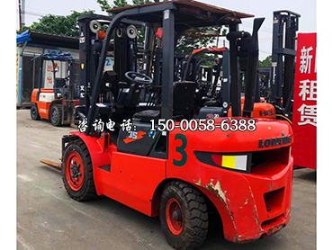 二手龙工3.5吨3门架升高4.5米叉车